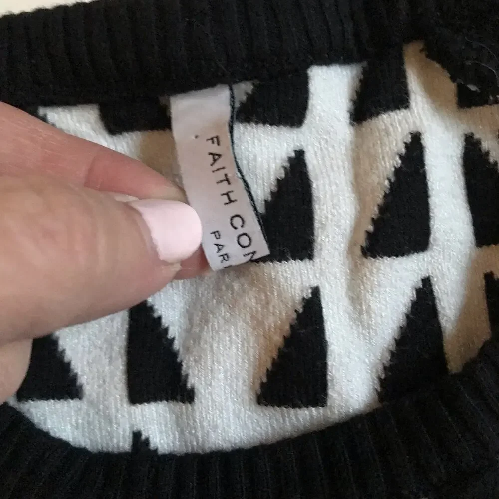 Faith Connexion Paris Geometric Jacquard Sweater Small Saks Fifth Avenue Luxury